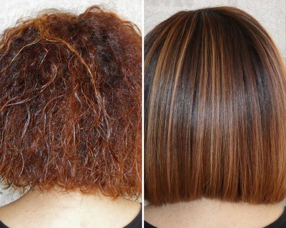 قبل و بعد کراتین مو زنانه